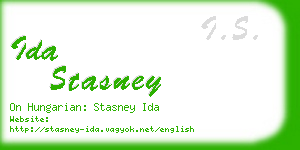 ida stasney business card